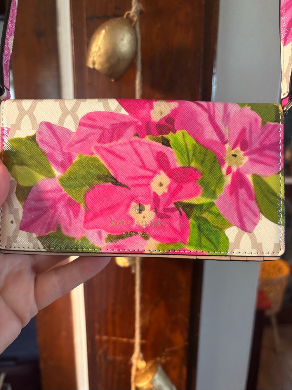 kate spade Pink Floral Wallet Crossbody